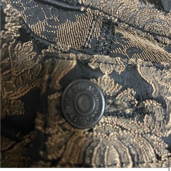 7 For All Mankind black / gold color tapestry skinny pants - Picture 15 of 16